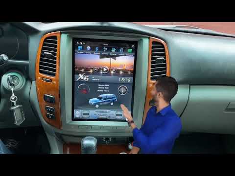 Видео: Магнитола Tesla на Toyota Land Cruiser 100 2002-2007 с камерой, Тесла на Lexus LX470 автомагнитола