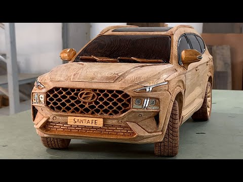 Видео: Искусство деревообработки - Hyundai Santa Fe (Уникальная деревянная версия) - Резьба по дереву