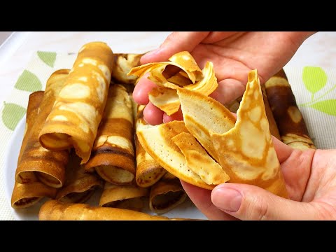 Видео: Проще не придумаешь Хрустящие вафельные трубочки на Сковороде Лучший Рецепт трубочек на сковороде