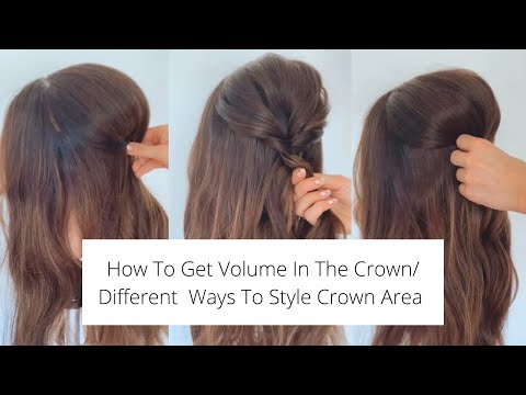 Видео: Как придать объем макушке / Разные способы укладки макушки для свадебной прически
