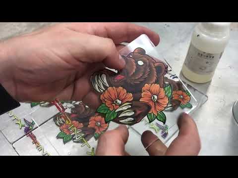 Видео: Гибкие и Твердые УФ чернила на акриле, действие воды.  Значение праймера