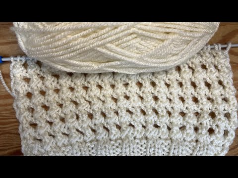 Видео: Вʼяжемо спицями ажурний візерунок