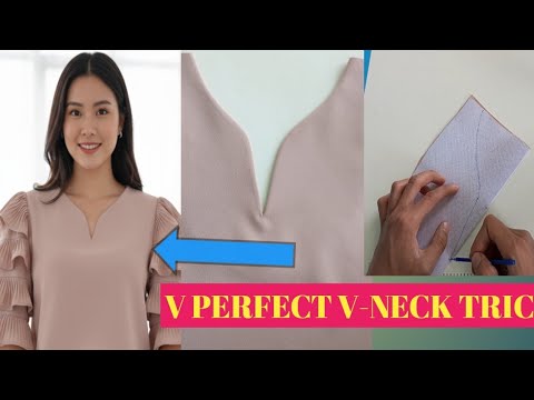 Видео: Как сшить простую блузку с V-образным вырезом для начинающих (БЕЗ МОЛНИИ и БЕЗ ВЫКРОЙКИ!)