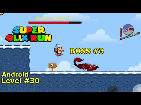 Видео: Level 30. Босс № 3. Прохождение игры Super Olix's World Adventure на Android