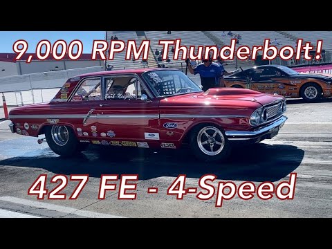 Видео: 9000 об/мин FE Big Block | 1964 427 Thunderbolt 4-Speed ​​Super Stocker