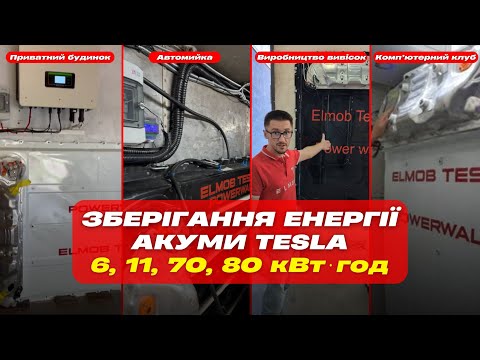 Видео: Батареї Тесла - Енергетична незалежність в Оселях і підприємствах - ⚡️ ELMOB TESLA POWERWALL