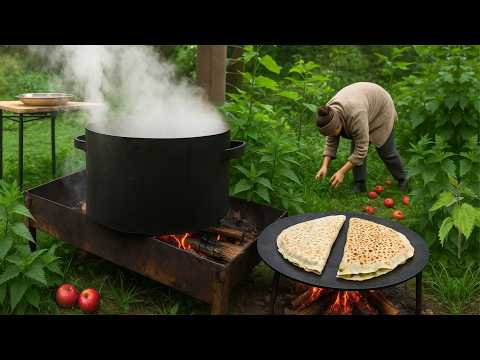 Видео: Азербайджанская кухня в деревне – Вкусные равиоли и кутаб из зелени