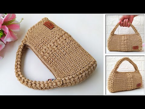 Видео: Урок по вязанию сумочки крючком, очень простой для начинающих.