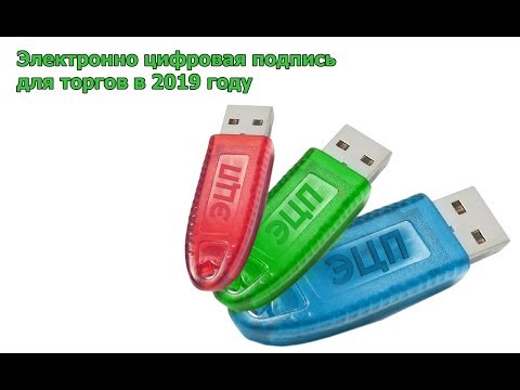 Видео: Электронно цифровая подпись (ЭЦП) для торгов в 2019 году