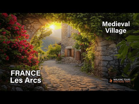 Видео: Исследуйте средневековую французскую деревню Лез-Арк в Провансе, Франция, видео 4k