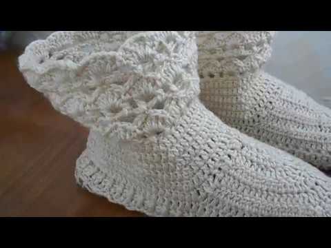 Видео: #тапочки крючком на войлочной подошве с ажурным верхом