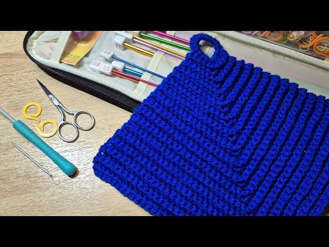 Видео: Кухненска ръкохватка изплетена на една кука/Dishcloth crochet