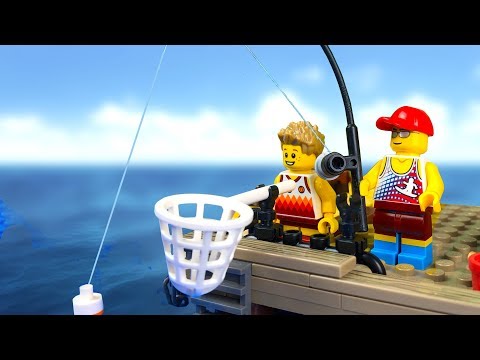 Видео: ОПАСНАЯ Рыбалка 🔴 LEGO Анимации про Приключения
