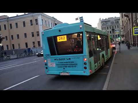 Видео: Автобус 262, гармошка МАЗ-216.066 1295!