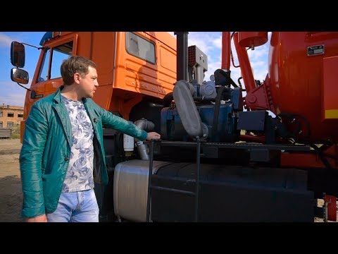 Видео: Как работает илососная машина? АКНС 10 на базе КАМАЗ 65115