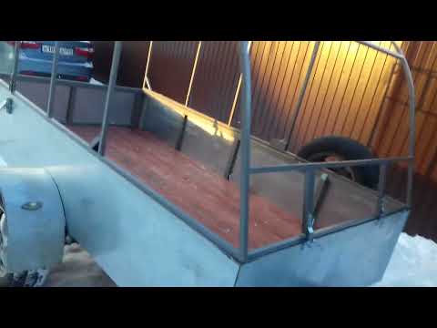 Видео: каркас крышки легкового прицепа с подьемным механизмом