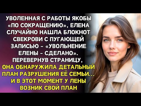 Видео: Потеряв работу, Елена нашла странный блокнот свекрови. А взглянув на последнюю страницу, замерла...