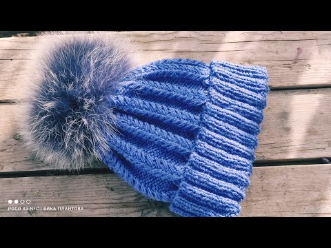 Видео: #Красивая шапка с узором "Колосок"МК Виктории Плантовой#2022#