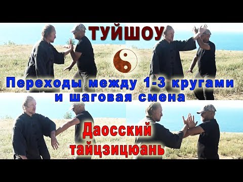 Видео: Тайцзи-туйшоу. Переходы между 1-3 кругами и шаговая смена