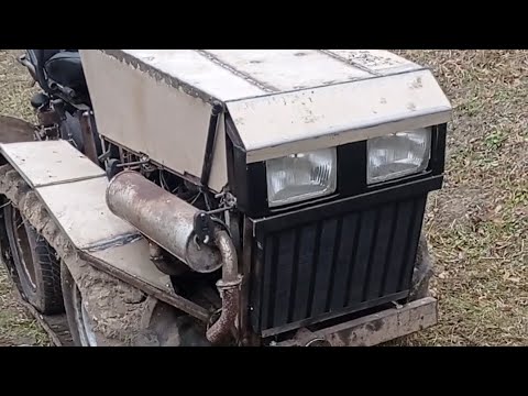 Видео: Саморобний трактор пробує орати цілину,і зразу ремонт