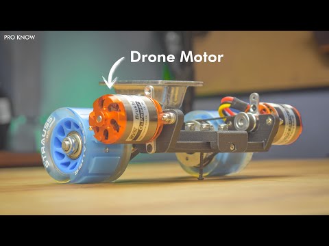 Видео: Я сделал мощный электроскейтборд за небольшие деньги с помощью беспилотного двигателя — Pro Know ...