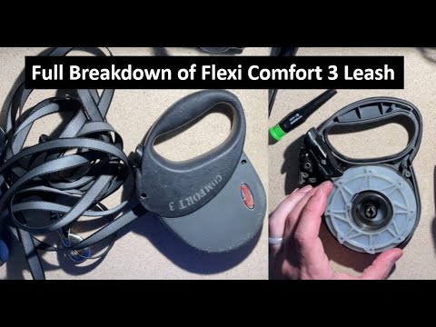 Видео: Ремонт поводка Flexi Comfort 3, полная поломка, поводок выдернут, пружина отпущена, замена поводка
