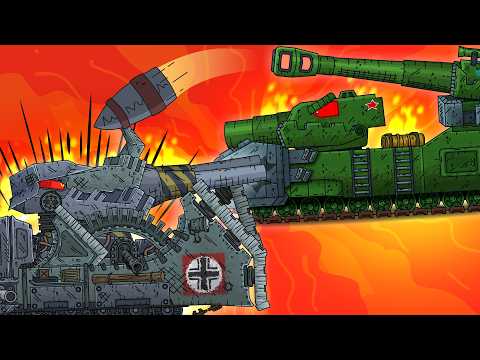 Видео: Дуэль ТИТАНОВ! Королевский КВ vs Совершенный РАТТЕ - Мультики про танки