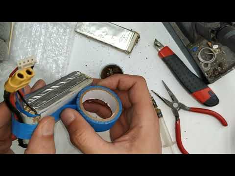 Видео: Замена банок в lipo аккумуляторе для квадрокоптера