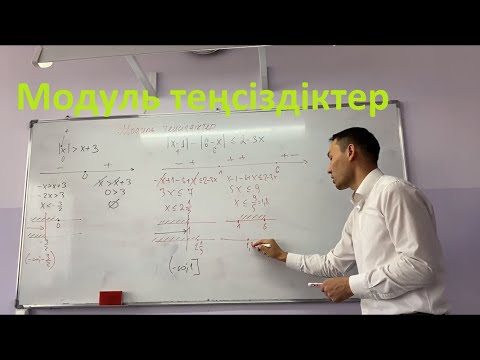 Видео: Модуль теңсіздіктер. Толық сабақ. 21.10.2020. Дүйсек Төлбасы 模块