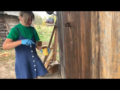 Видео: ДОМИК ОЖИЛ!👌ФАСАД ДОМА ОКРАШЕН🏡 Крашу дверь и шуфлядки старого комода #дача