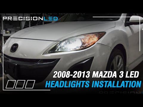 Видео: Как установить светодиодные фары Mazda 3 — 2-е поколение 2008-2013