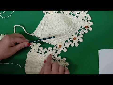 Видео: Топ "цветочная бахрома" МК2 | Crochet top "Flower fringe"  - lesson 2