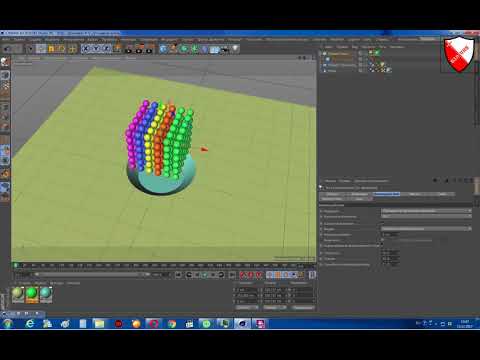 Видео: Динамика гравитация Cinema 4d