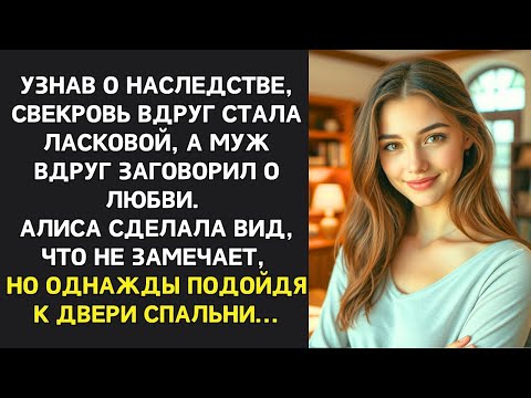 Видео: Узнав о наследстве свекровь УЛЫБАЛАСЬ а муж говорил о ЛЮБВИ, но однажды Алиса ПОДСЛУШАЛА ИХ РАЗГОВОР