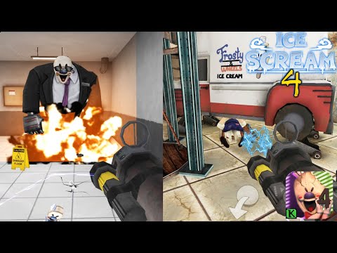 Видео: Борис против Ловушек и ЭЛЕКТРОПУШКИ в МОРОЖЕНЩИК 4 - Ice Scream 4