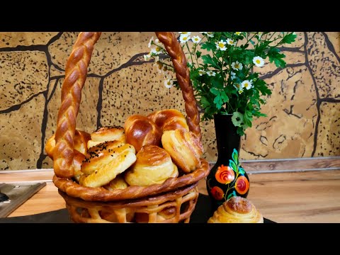 Видео: Домашняя выпечка. Корзина булочек. 🧺🥖🥖🥖