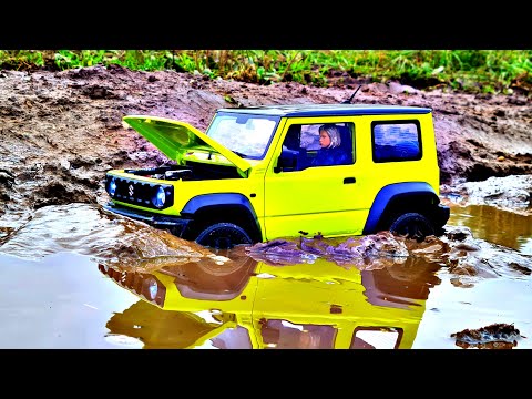 Видео: Вот что может SUZUKI JIMNY 4x4 на бездорожье ... Тест новой модели от FMS. RC OFFroad