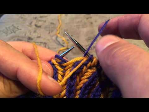 Видео: Однопроходная двухцветная бриошь — руководство от Sockmatician