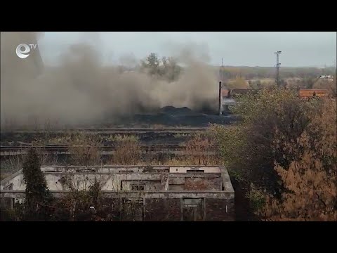 Видео: Черни облаци въглищен прах се стелят над Димитровград