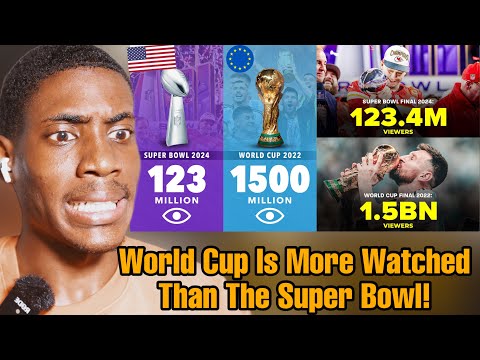 Видео: Чемпионат мира по футболу смотрят больше людей, чем Суперкубок США || МЕЖДУНАРОДНЫЕ РЕАКЦИИ