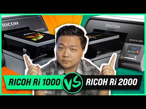 Видео: Принтер Ricoh DTG Ri 1000 против Ri 2000 (сравнение принтеров DTG)
