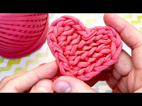 Видео: Простое сердце крючком: Мастер-класс + Схема