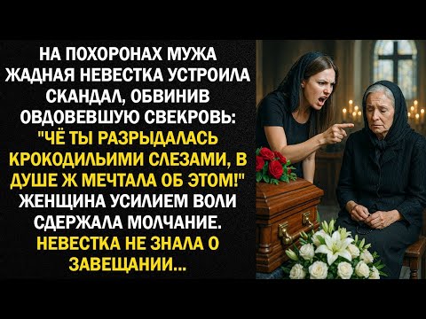 Видео: На похоронах мужа жадная невестка устроила скандал, обвинив овдовевшую свекровь