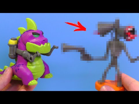 Видео: СИРЕНОГОЛОВЫЙ 🔊 против МЕГАМОНСТРА 🐲 ГОДЗИЛЛЫ в Brawl Stars | Видео Лепка