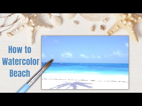 Видео: Учебник по рисованию акварелью на пляже