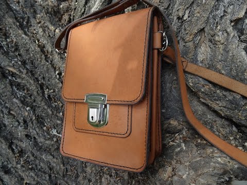 Видео: Работа с кожей. Сумка, планшетка, барсетка. Making leather bag