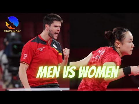 Видео: Димитрий Овчаров - Мима Ито (настольный теннис, мужчины - женщины)