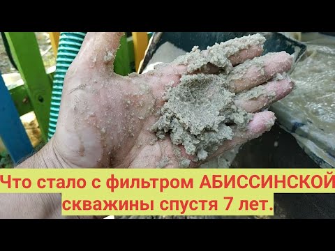 Видео: Абиссинская скважина. Что стало с фильтром за 7 лет.