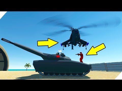 Видео: Танки, вертолеты на супер карте - Ravenfield