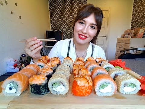 Видео: MUKBANG | Суши,роллы| Sushi rolls| 스시 롤  | не ASMR